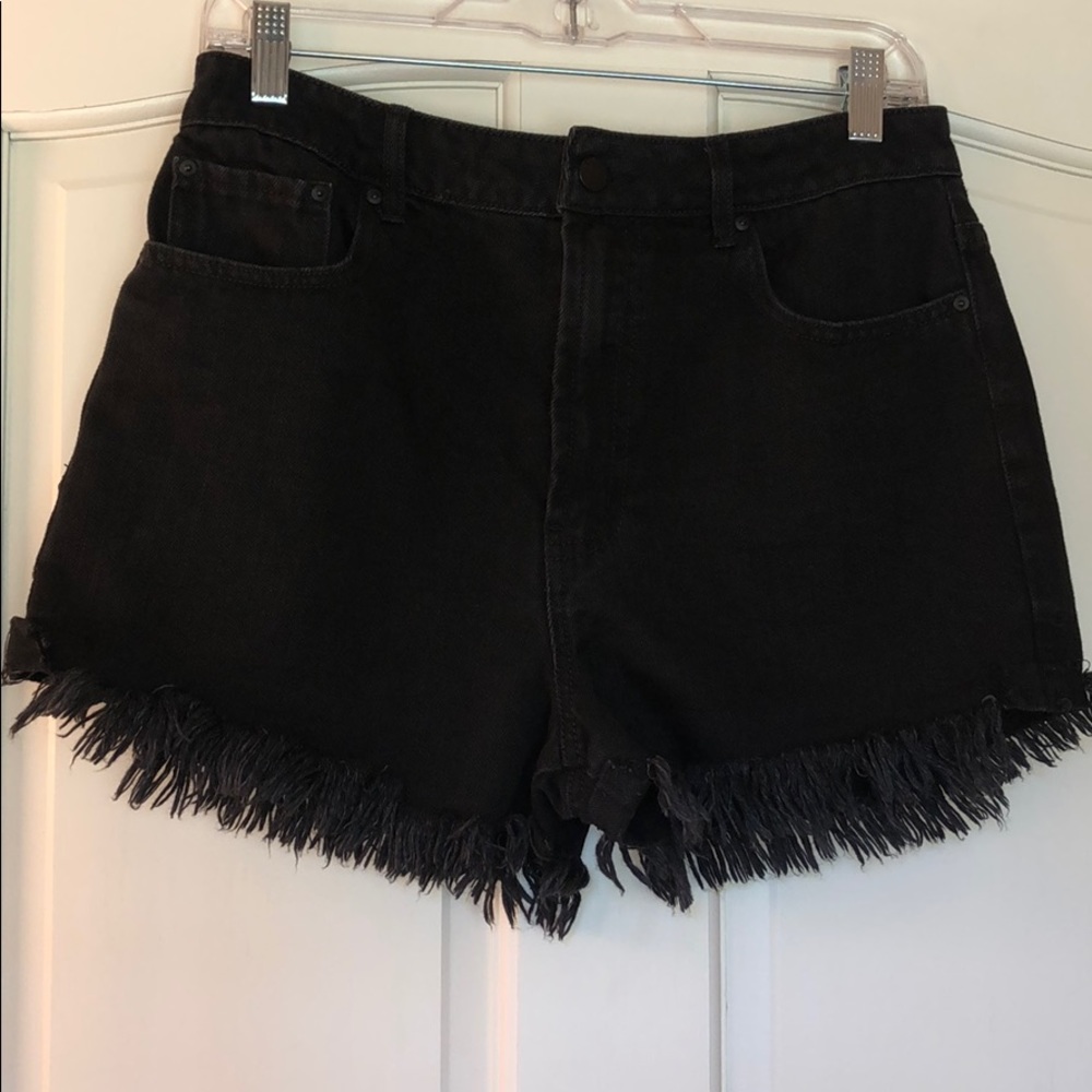 Forever 21 black denim festival shorts